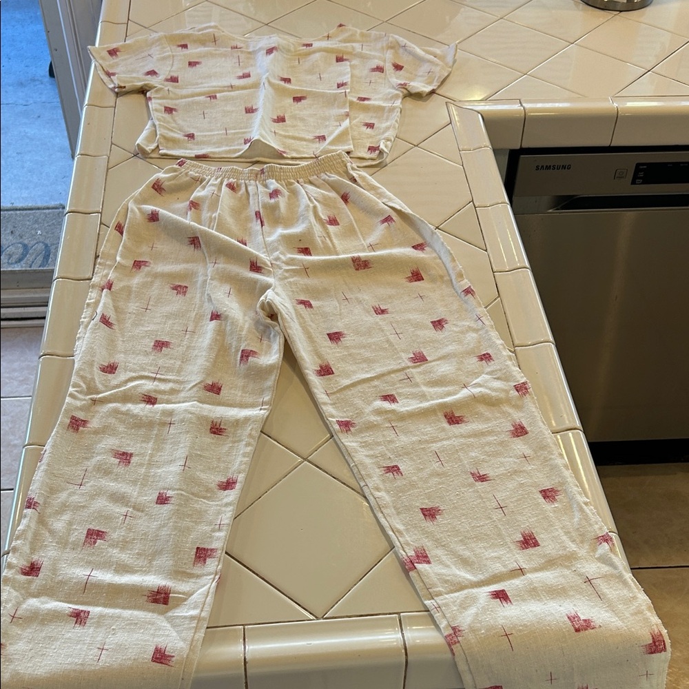 Linen style 2 piece outfit